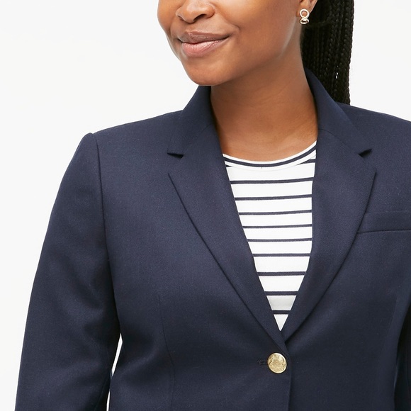 J. Crew Wool Blend Navy Blazer Sz. 4 - Picture 3 of 13